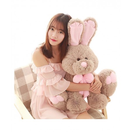 Big Stuffed Rabbit Bunny Stuffed Animal Toys Plush Pillow Gifts for Kids Girls Girlfriend Gray 27.5 inches $47.68 Stuffed Ani...