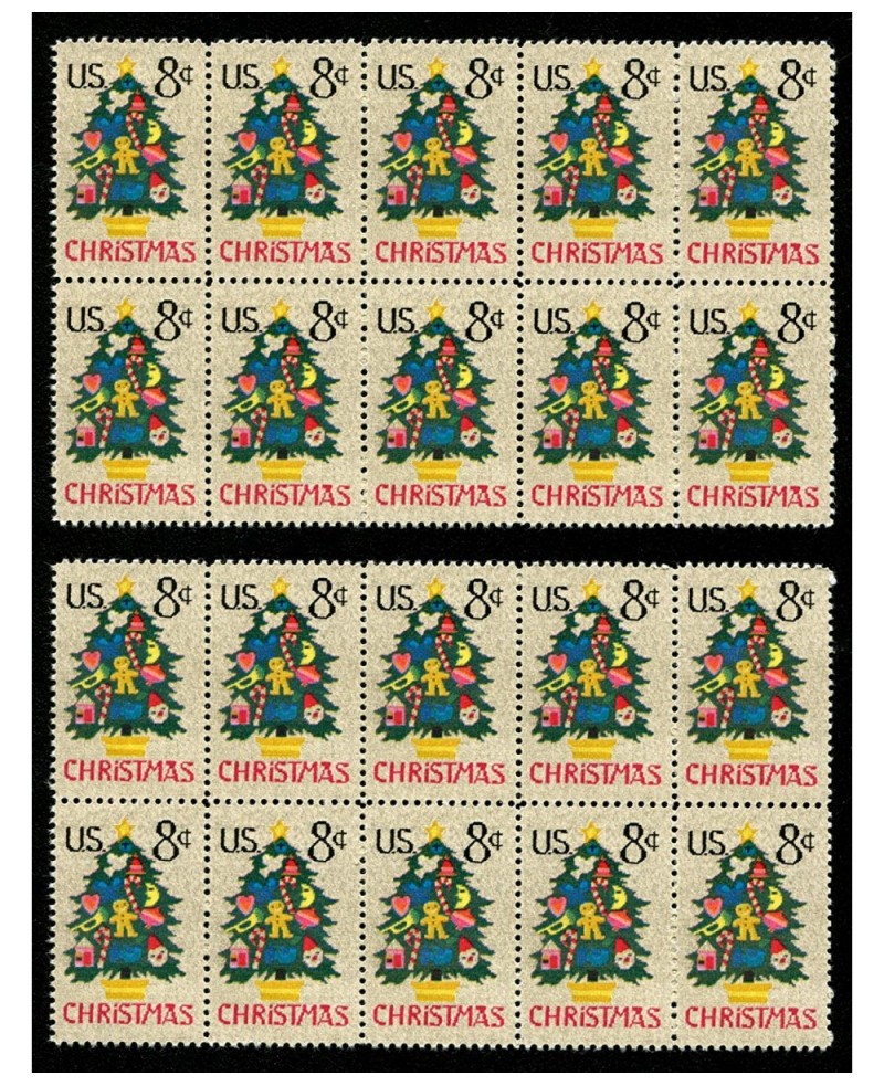 Vintage Needlepoint Christmas Tree Postage Stamps * Christmas Card Postage Stamps $24.74 Collectibles Display & Storage