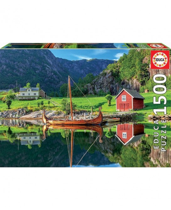 - Viking Ship - 1500 Piece Jigsaw Puzzle - Puzzle Glue Included - Completed Image Measures 33.5" x 23.5" - Ages 14+ (18006) $...