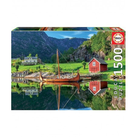 - Viking Ship - 1500 Piece Jigsaw Puzzle - Puzzle Glue Included - Completed Image Measures 33.5" x 23.5" - Ages 14+ (18006) $...