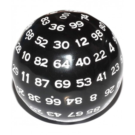 100 Sided Die Black in White Numbers 100 Sided Cube Each Surface is Uniform D100 DND Dice for RPG MTG Table Game Dice(48.5mm)...