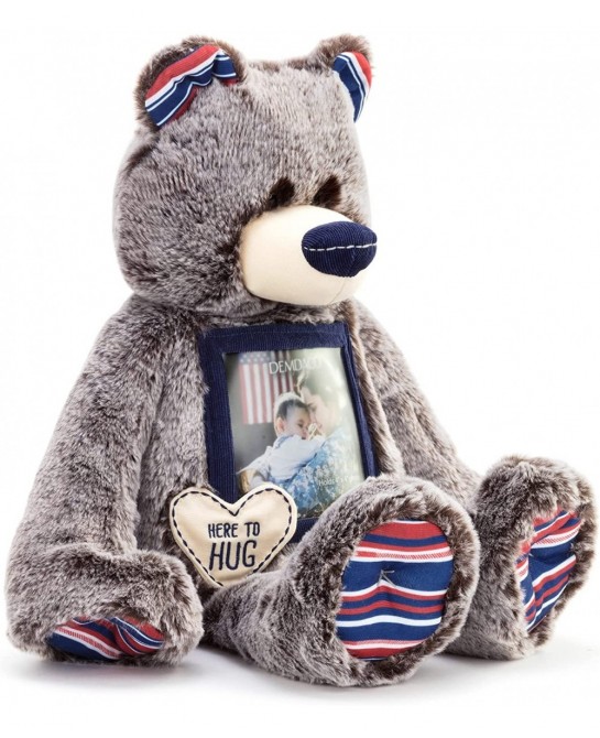 Military Here to Hug Photo Natural Brown 12 inch Plush Polyester Stuffed Bear $66.07 Stuffed Animals & Teddy Bears