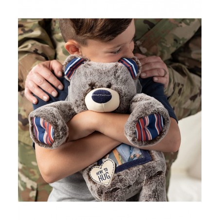 Military Here to Hug Photo Natural Brown 12 inch Plush Polyester Stuffed Bear $66.07 Stuffed Animals & Teddy Bears