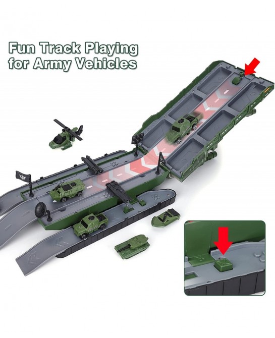 Tank Toys for 3 4 5 6 7 8 Year Old Boys - Army Toys Tank with 6PCS Alloy Die-Cast Army Vehicles Military Toy Tank with Light ...