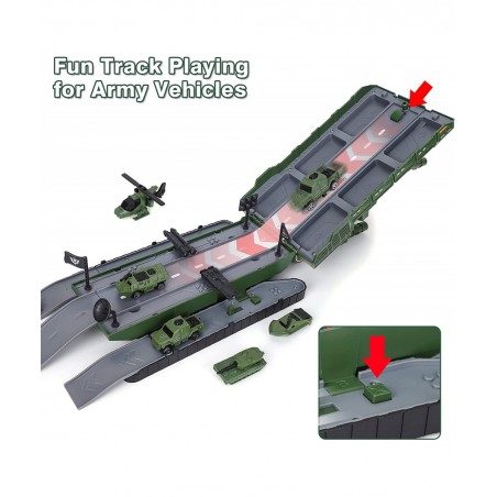 Tank Toys for 3 4 5 6 7 8 Year Old Boys - Army Toys Tank with 6PCS Alloy Die-Cast Army Vehicles Military Toy Tank with Light ...