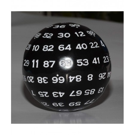 100 Sided Die Black in White Numbers 100 Sided Cube Each Surface is Uniform D100 DND Dice for RPG MTG Table Game Dice(48.5mm)...