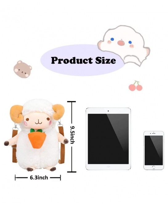 Lamb Backpack Plush Backpack Kawaii Bag Cute Coin Purse for Girls Stuffed Toy Backpack Birthday Gift Shoulder Bag (Lamb) $34....