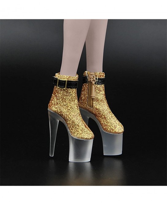 1/6 Scale Figure Shoes Sneakers Boots High-Heeled Shoes for 12 inch Female Action Figure Phicen/TBLeague ACC014(Gloden) $48.6...