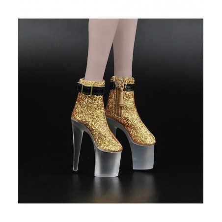 1/6 Scale Figure Shoes Sneakers Boots High-Heeled Shoes for 12 inch Female Action Figure Phicen/TBLeague ACC014(Gloden) $48.6...
