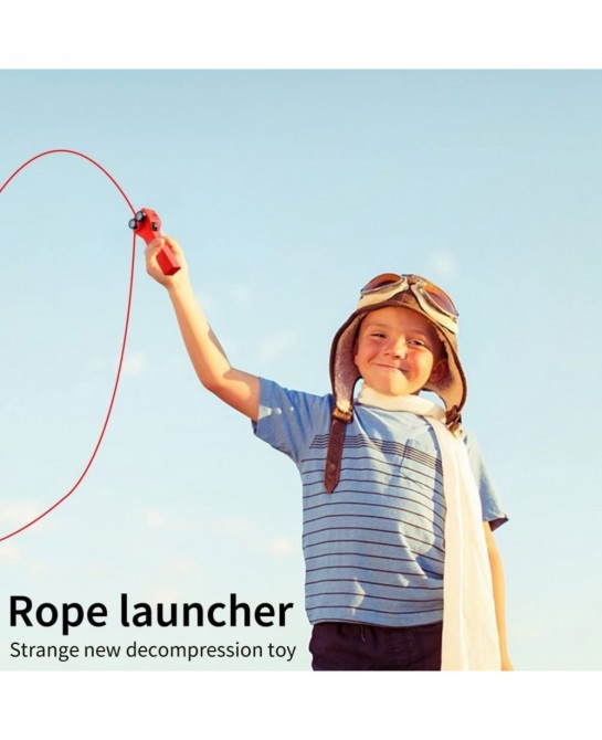 String Toy Zip String Shooter Rope Launcher Handheld Propeller Thruster Toys (Red) $23.88 Magic Kits & Accessories