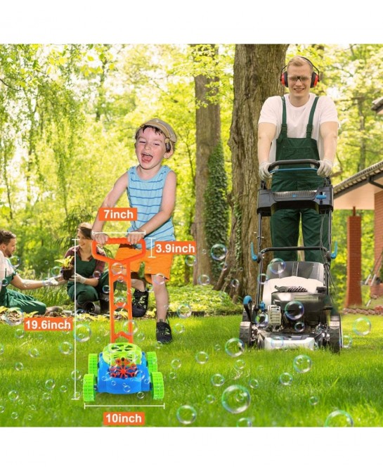 Bubble Mower Baby Lawn Mower Baby Toys 12-18 Months Electronic Outdoor Push Toys Gifts for Baby Boys Girls $40.94 Bubble Blow...