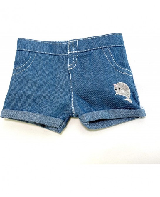 Rainbow Narwhal Short Set Made for 18 inch Dolls $17.36 Doll Accessories