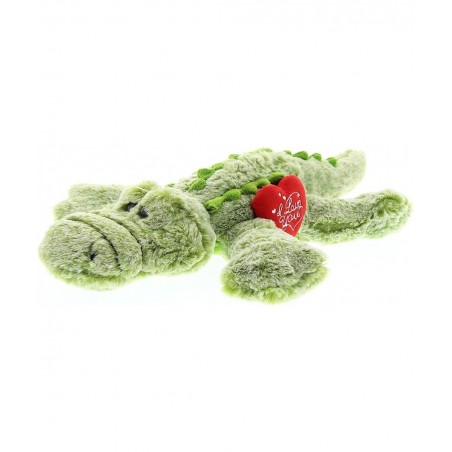 I Love You Plush Alligator – Cute Stuffed Animal with Sweet Heart Message Plush and Name Personalization for Valentines Anniv...