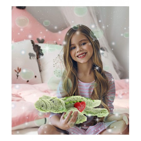 I Love You Plush Alligator – Cute Stuffed Animal with Sweet Heart Message Plush and Name Personalization for Valentines Anniv...