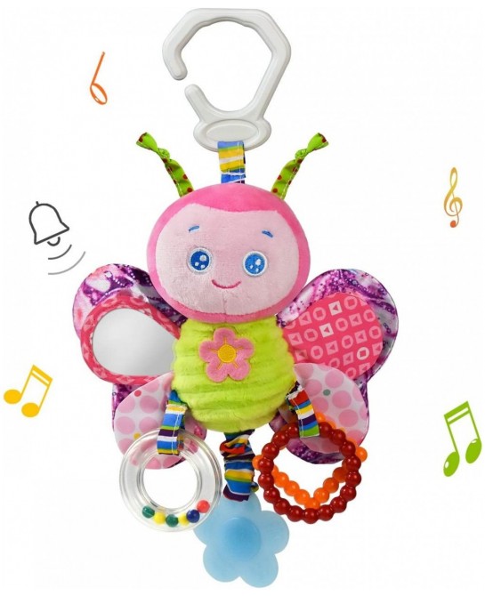 Baby Rattles Toys with Teether Bed Bell for Toddler in pram Gifts for Baby Aged 3 Months or More(Butterfly) $23.89 Baby Car T...