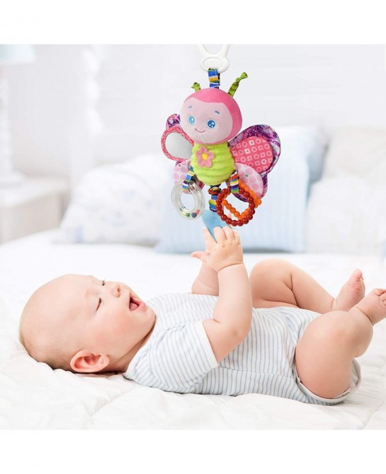 Baby Rattles Toys with Teether Bed Bell for Toddler in pram Gifts for Baby Aged 3 Months or More(Butterfly) $23.89 Baby Car T...
