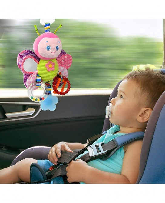 Baby Rattles Toys with Teether Bed Bell for Toddler in pram Gifts for Baby Aged 3 Months or More(Butterfly) $23.89 Baby Car T...