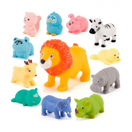 Bath Toys for Baby -12 PCS Floating Bath Farm Toys Soft Bathroom Toys Forest/Ocean Animal Bathtub Learning Toy for Toddlers $...