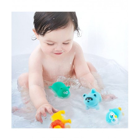 Bath Toys for Baby -12 PCS Floating Bath Farm Toys Soft Bathroom Toys Forest/Ocean Animal Bathtub Learning Toy for Toddlers $...