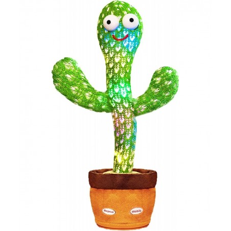 Dancing Cactus Toy Talking Cactus Baby Toys Singing Cactus Toy Cactus Mimicking Cactus Toy for Babies Smart Cactus Toy Repeat...