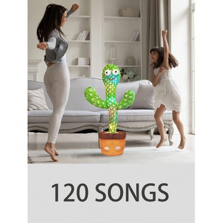 Dancing Cactus Toy Talking Cactus Baby Toys Singing Cactus Toy Cactus Mimicking Cactus Toy for Babies Smart Cactus Toy Repeat...