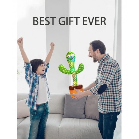 Dancing Cactus Toy Talking Cactus Baby Toys Singing Cactus Toy Cactus Mimicking Cactus Toy for Babies Smart Cactus Toy Repeat...