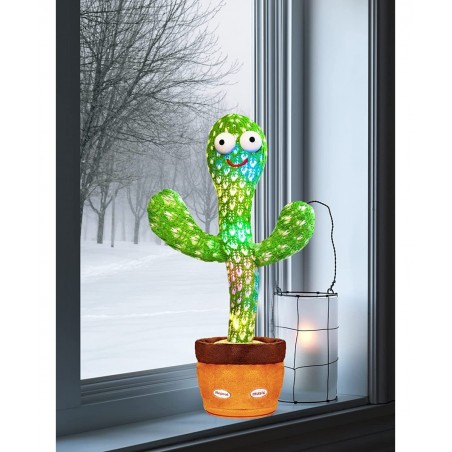Dancing Cactus Toy Talking Cactus Baby Toys Singing Cactus Toy Cactus Mimicking Cactus Toy for Babies Smart Cactus Toy Repeat...