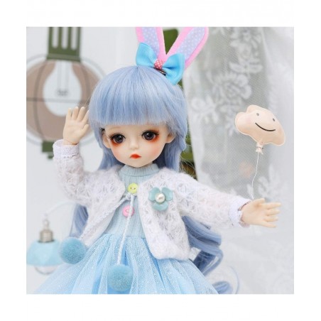 BJD Doll 1/6 SD Dolls 12 Inch 18 Ball Jointed Doll DIY Toys with Full Set Clothes Shoes Wig Makeup Best Gift for Girls-Han Xi...