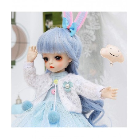 BJD Doll 1/6 SD Dolls 12 Inch 18 Ball Jointed Doll DIY Toys with Full Set Clothes Shoes Wig Makeup Best Gift for Girls-Han Xi...