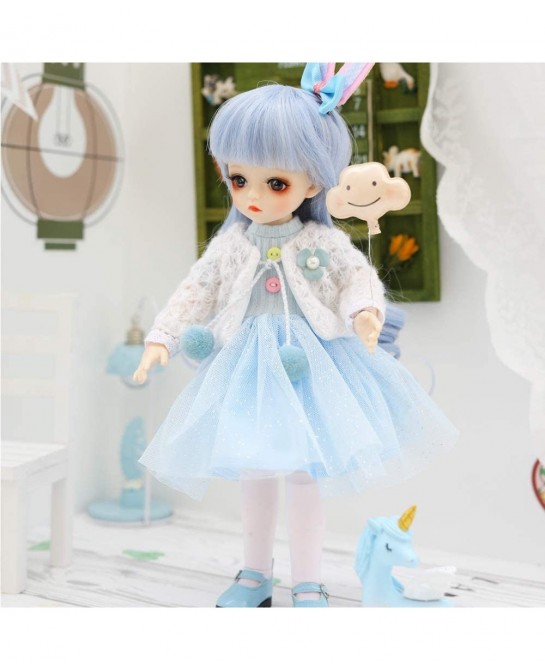 BJD Doll 1/6 SD Dolls 12 Inch 18 Ball Jointed Doll DIY Toys with Full Set Clothes Shoes Wig Makeup Best Gift for Girls-Han Xi...