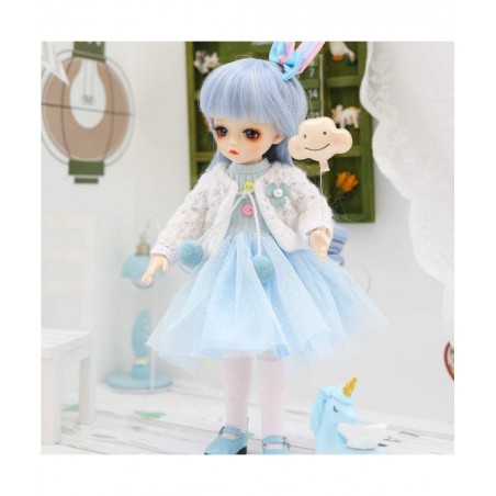 BJD Doll 1/6 SD Dolls 12 Inch 18 Ball Jointed Doll DIY Toys with Full Set Clothes Shoes Wig Makeup Best Gift for Girls-Han Xi...