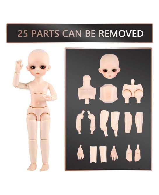 BJD Doll 1/6 SD Dolls 12 Inch 18 Ball Jointed Doll DIY Toys with Full Set Clothes Shoes Wig Makeup Best Gift for Girls-Han Xi...