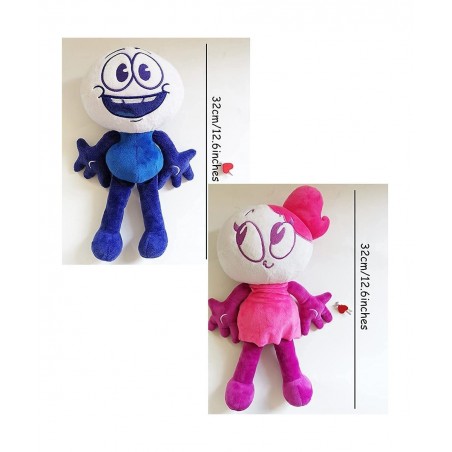 Pencilmate Dash Plush Toy Cute Pencilmation Toys 12.5inch Blue and Pink Pencilmiss Plush Doll Plush Pillow Sleep Comfort Toy ...