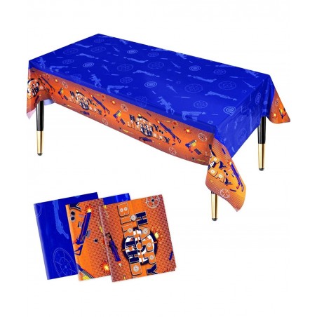 3 Pack Dart War Party Tablecloths Gun Game Themed Plastic Table Cover for Dart War Birthday Party Supplies Decorations 86.6 x...