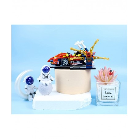 Set of 3 Hero Series Mini Figures Building Blocks Kit Assembled Action Figures Toy Set for Christmas Birthday and Fan Collect...