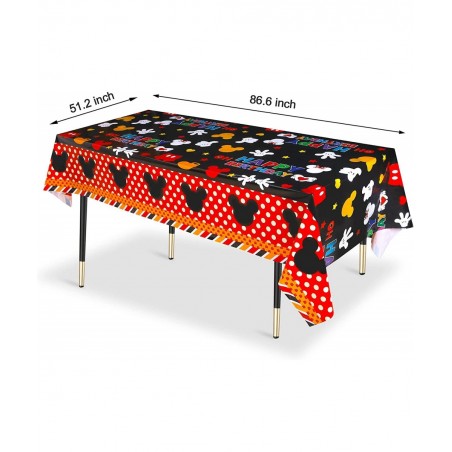 3Pcs Mouse Tablecloth Cute Mouse Table Cover Disposable Plastic Birthday Decorations for Mouse Party Tablecloths Supplies 51....