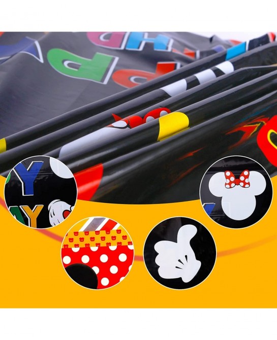 3Pcs Mouse Tablecloth Cute Mouse Table Cover Disposable Plastic Birthday Decorations for Mouse Party Tablecloths Supplies 51....