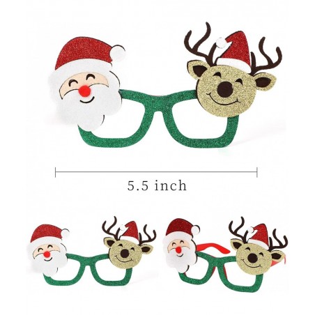 12Pcs Cute Christmas Glasses Costume Glitter Photos Booth Eyeglasses for Christmas Parties Holiday Favors . $26.77 Kids' Part...