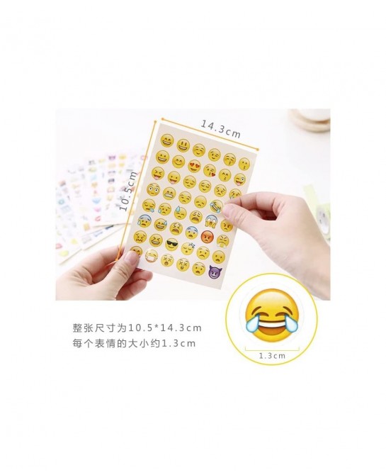 480pcs Emoji Stickers 10 Sheets Kids Stickers Scrapbooking Stickers Emotion Stickers $18.74 Kids' Stickers