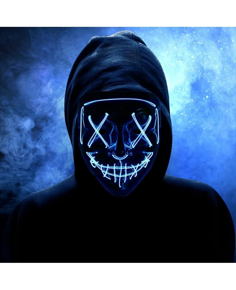 Halloween Mask Light Up Hacker Purge Mask Scary LED Mask for Cosplay Costumes Festival Carnival Party Gifts Kids Men Women $2...
