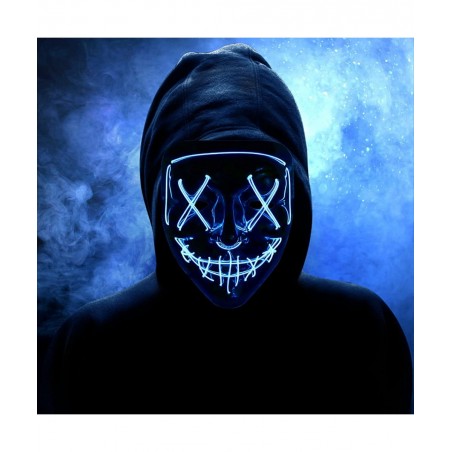 Halloween Mask Light Up Hacker Purge Mask Scary LED Mask for Cosplay Costumes Festival Carnival Party Gifts Kids Men Women $2...