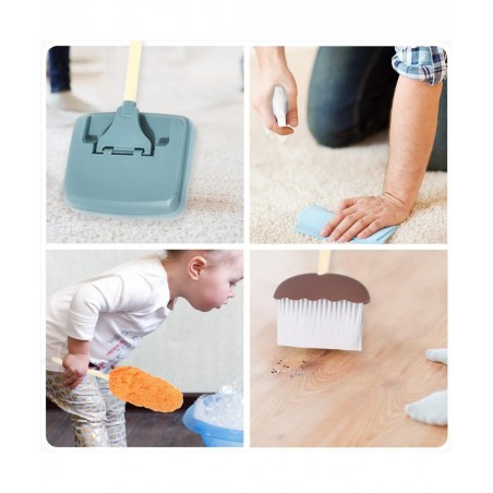 10 Pcs Cleaning Toys Play Set for Kids Aged 3 4 5 6 7 8 9 10 Educational Durable Detachable Housekeeping Broom Dustpan Mops S...