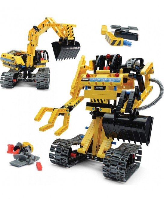 Stem Building Toys Building Set stem Kits for Boys Gift Toys for Boys Ages 6 - 14 Year Old and up 2 in 1 Model Set Excavator ...