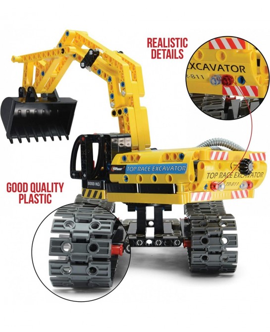 Stem Building Toys Building Set stem Kits for Boys Gift Toys for Boys Ages 6 - 14 Year Old and up 2 in 1 Model Set Excavator ...