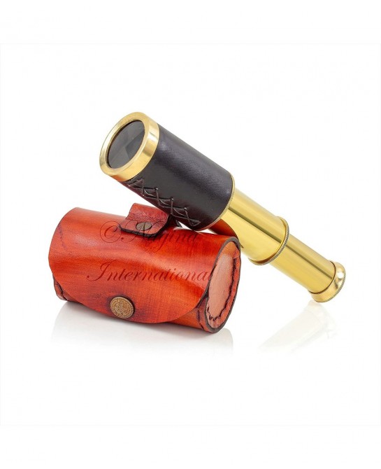 6" Solid Brass Quality Handcrafted Spyglass Telescope Set with Brown Carry Bag to Complete Your Collection $21.59 Children's ...