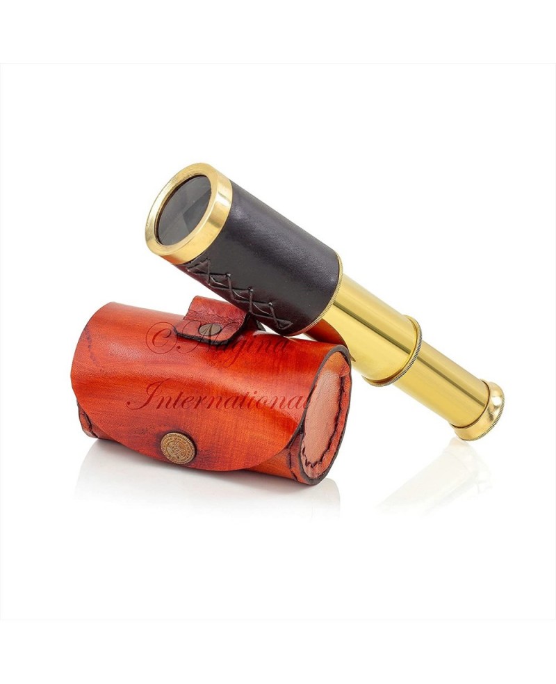 6" Solid Brass Quality Handcrafted Spyglass Telescope Set with Brown Carry Bag to Complete Your Collection $21.59 Children's ...