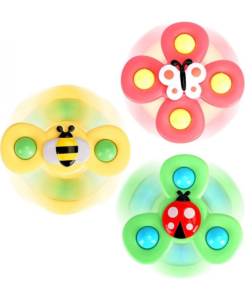 3PCS Suction cup spinner toys for 1 2 Year old boys|Spinning top baby toys 12-18 months|First birthday baby gifts for 1 Year ...