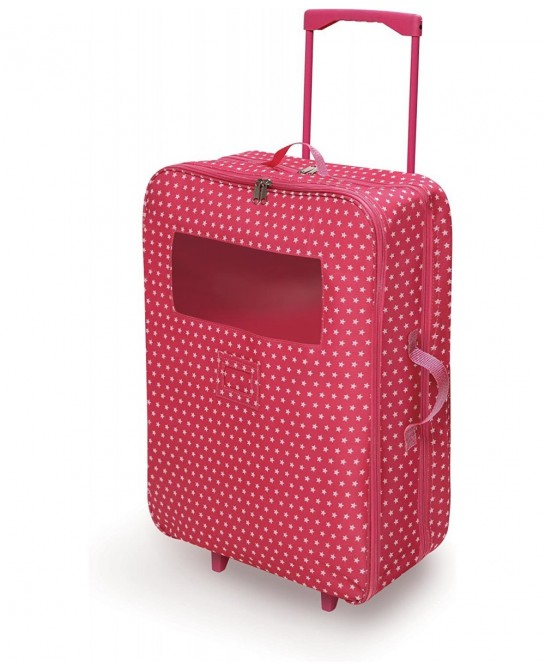 Double Trolley Doll Carrier with Two Sleeping Bags and Pillows (fits18 inch Dolls) Pink/White $63.04 Doll Accessories