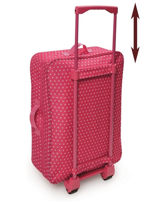 Double Trolley Doll Carrier with Two Sleeping Bags and Pillows (fits18 inch Dolls) Pink/White $63.04 Doll Accessories