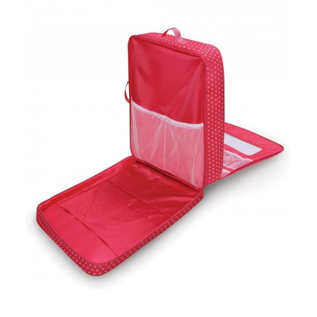 Double Trolley Doll Carrier with Two Sleeping Bags and Pillows (fits18 inch Dolls) Pink/White $63.04 Doll Accessories